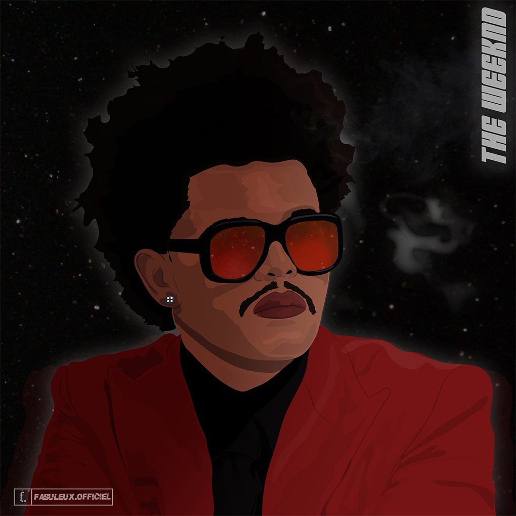 Dessin de The Weeknd illustration by fabuleux officiel