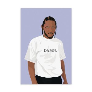 Affiche poster rappeur américain Kendrick Lamar illustration fabuleux